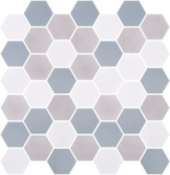 Phoenix Stoneglass XL Sky Matte Hexagon Glass Mosaic Tile