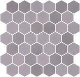 Phoenix Stoneglass XL Light Brun Matte Hexagon Glass Mosaic Tile