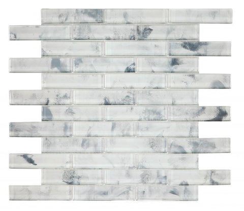 Sample of Summer Watercolor Dawn Linear Glass Mosaic Tile-Sample-American Tile Depot