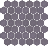 Phoenix Stoneglass XL Grey Matte Hexagon Glass Mosaic Tile