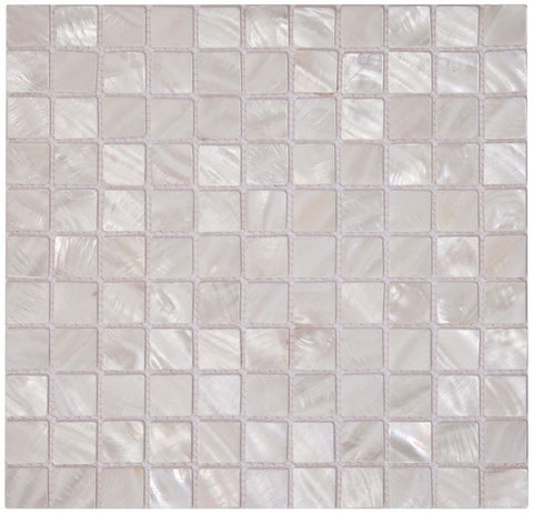 Perry White Square Pearl Mosaic Wall Tile