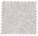Perry White Scale Pearl Mosaic Wall Tile