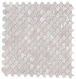 Perry White Scale Pearl Mosaic Wall Tile