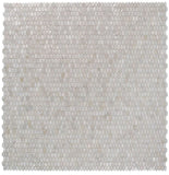 Perry White Arrow Elongated Hexagon Pearl Mosaic Wall Tile