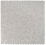 Perry White Arrow Elongated Hexagon Pearl Mosaic Wall Tile