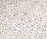 Perry White Arrow Elongated Hexagon Pearl Mosaic Wall Tile
