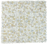 Drop Calacatta Gold Honed Rubble Mosaic Wall Tile