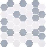 Phoenix Stoneglass Ocean Matte Hexagon Glass Mosaic Tile