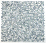 Drop Blue Honed Rubble Mosaic Wall Tile