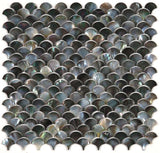 Perry Black Scale Pearl Mosaic Wall Tile