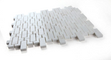 Parisienne White Polished Brick Marble Mosaic Tile