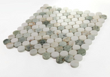 Curvus Spring Polished Circular Marble Mosaic Tile