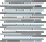 Horizon Sunset Grey Goose Linear Glass Mosaic Wall Tile