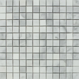 1 X 1 Bianco Venatino (Bianco Mare) Marble Polished Mosaic Tile