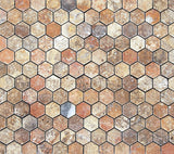 Scabos Travertine Tumbled 2'' Hexagon Mosaic Tile