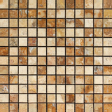 1 X 1 Scabos Travertine Polished Mosaic Tile