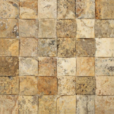 2 X 2 Scabos Travertine Honed CNC Arched 3-D Mosaic Tile-Travertine Mosaic-American Tile Depot