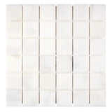 2 X 2 Afyon White Marble Polished Mosaic Tile