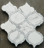 Grace Pearl Calacatta White Arabesque Waterjet Mosaic Wall Tile