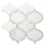 Grace Pearl Snow White Arabesque Waterjet Mosaic Wall Tile