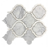 Grace Pearl Statuario Arabesque Waterjet Mosaic Wall Tile