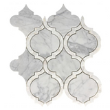 Grace Pearl Statuario Arabesque Waterjet Mosaic Wall Tile