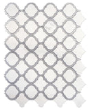 Grace Silver White Arabesque Waterjet Mosaic Wall Tile