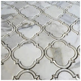 Grace Pearl Calacatta White Arabesque Waterjet Mosaic Wall Tile