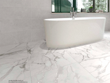 24 X 48 Angelo Silk Silver Matte Marble Look Porcelain Tile