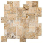 Antico Onyx Travertine Tumbled Mini Versailles Mosaic Tile-Marble Mosaic-American Tile Depot