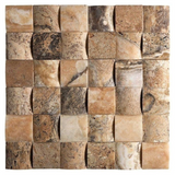 2 X 2 Antico Onyx Travertine CNC-Arched Mosaic Tile