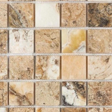 2 X 2 Antico Onyx Travertine Tumbled Mosaic Tile-Travertine Mosaic-American Tile Depot