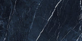 12 X 24 Antique Dark Blue Polished Marble Look Porcelain Tile