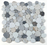 Athena Brigid Beach Polished Pebble Marble Mosaic Tile