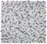 Athena Brigid Blue Ocean Polished Pebble Marble Mosaic Tile-Marble Mosaic-American Tile Depot