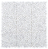 Athena Minerva White Polished Pebble Marble Mosaic Tile