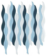 Aqua Blue Glossy Wave Glass Mosaic Tile-Glass Mosaic-American Tile Depot