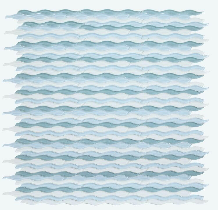 Aqua Iris Glossy Wave Glass Mosaic Tile-Glass Mosaic-American Tile Depot