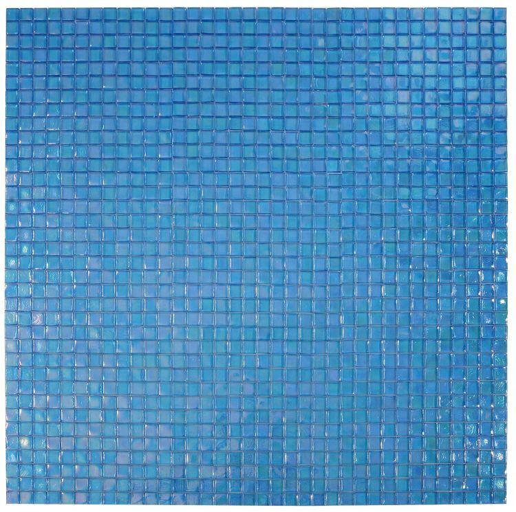 Aquarius Fancy Blue Square Glass Mosaic Tile-Glass Mosaic-American Tile Depot