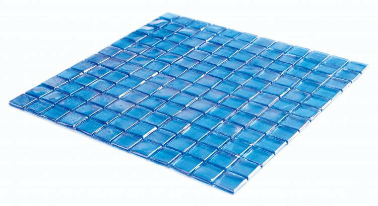 Aquarius Fancy Blue Square Glass Mosaic Tile-Glass Mosaic-American Tile Depot