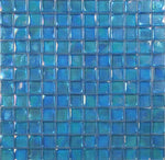 Aquarius Fancy Blue Square Glass Mosaic Tile-Glass Mosaic-American Tile Depot