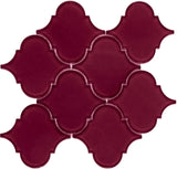 Sultan Purple Red Arabesque Glass Mosaic Tile