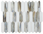 Arrow Dawn Elongated Hexagon Glass Mosaic Tile-Glass Mosaic-American Tile Depot