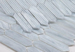 Arrow Grey Elongated Hexagon Glass Mosaic Tile-Glass Mosaic-American Tile Depot