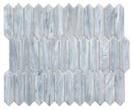 Arrow Grey Elongated Hexagon Glass Mosaic Tile-Glass Mosaic-American Tile Depot