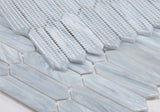 Sample of Arrow Grey Elongated Hexagon Glass Mosaic Tile-Sample-American Tile Depot