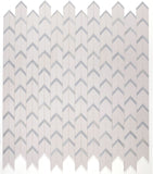 Sample of Arrow Ocean Polished Chevron Marble Mosaic Tile-Sample-American Tile Depot