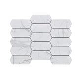 Arrow Picket Statuario Matte Elongated Hexagon Porcelain Mosaic Tile