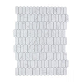 Arrow Picket Statuario Matte Elongated Hexagon Porcelain Mosaic Tile