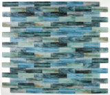 2 x 6 Aesthetic Wood Forest Subway Brick Glass Mosaic Wall Tile